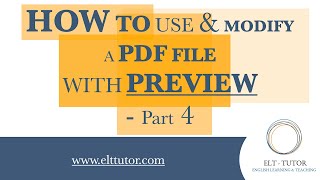 How to use and modify a pdf file in Preview - Part 4: Two ways to categorize items