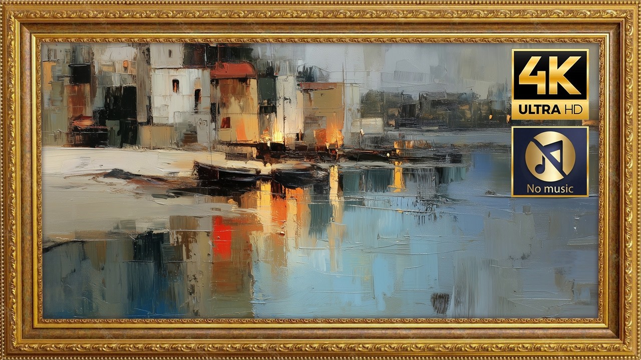 4K Riverside Reflections Series | 4 Images × 10min – No Music Ambience