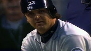 1997 ASG: Larry Walker turns helmet backwards and bats righty against Randy Johson screenshot 4