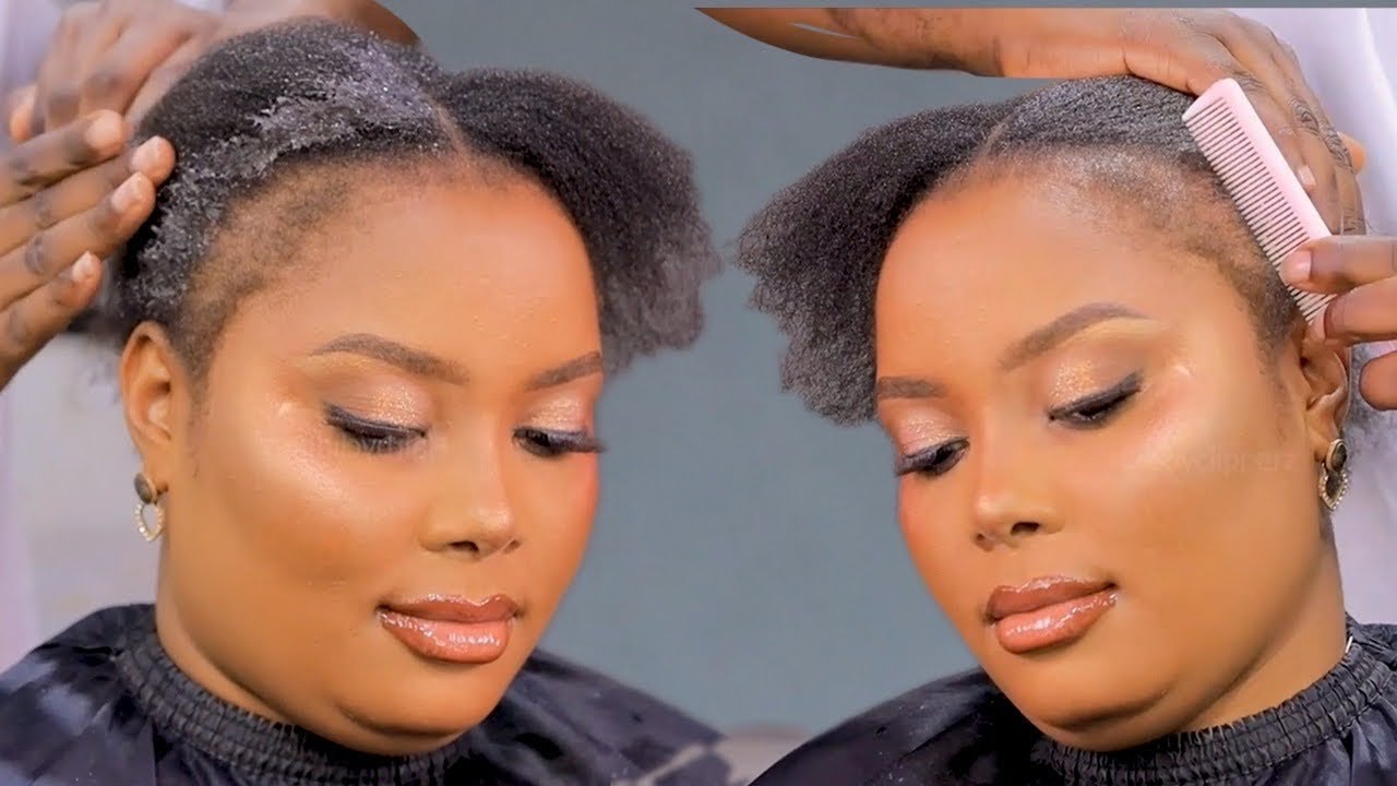 Natural HairStyling Low Bun Tutorial For Beginners. Quick & Easy. - YouTube