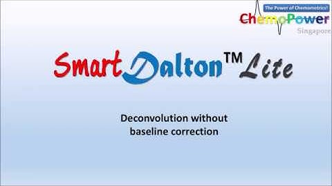 Deconvolution WITHOUT baseline correction - SmartDalton™Lite