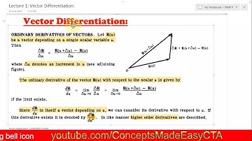 Vector Differentiation Gradient, Divergence, and Curl | MMP-II | Vector Analysis (Schaum