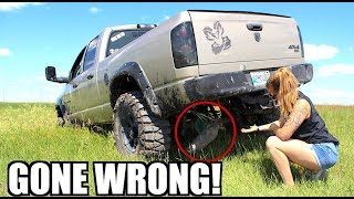 GIRLFRIEND MUDDING IN MY LIFTED TRUCK *GONE WRONG!*