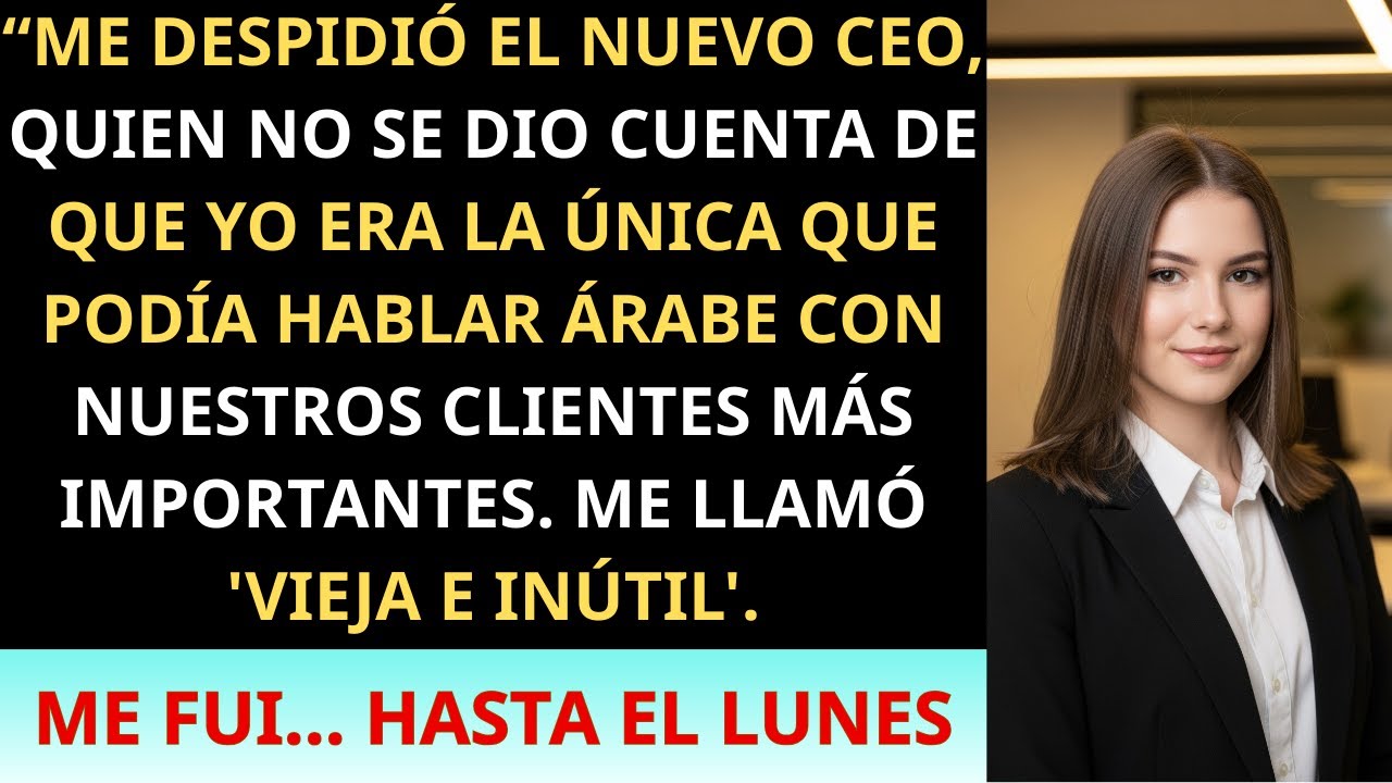 CEO Me Despidió Sin Saber Que Soy La Única Que Habla Árabe Con Nuestros Clientes Multimillonarios