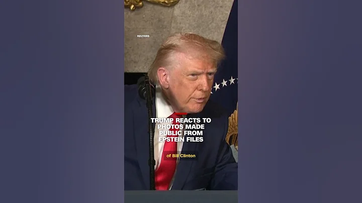 Trump reacts to photos made public from Epstein files