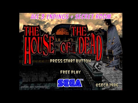 House Of The Dead Arcade 1996 4k 60fps Sega Model 2 All 3 Endings Secret Room
