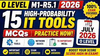 O Level M1-R5.1 2026: 15 High-Probability IT Tools MCQs | Practice Now #m1r5 #olevel
