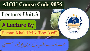 AIOU Course Code 9056 BS English Lecture Unit : 3 Part : 1