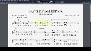 Hayat Devam Edi̇yor - Kent Şarkilari Nota