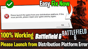 🎮 Fix Battlefield 6 Not Launching | Distribution Platform Error Solution (2025)