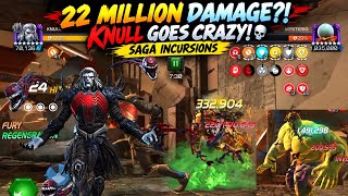 22 MILLION DAMAGE?! 😱 KNULL GOES CRAZY! | SAGA INCURSIONS | Marvel Contest OF Champions | Mcoc | 