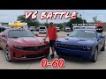V6 Battle - Camaro RS VS. Challenger SXT 0-60 on the Street