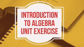 Introduction to Algebra - Unit Exercise -Class 6 || A.P State New Syllabus