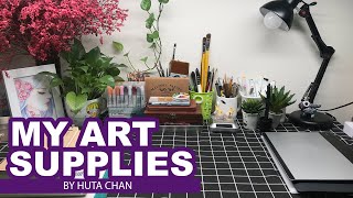 Some of my art supplies - Huta Chan