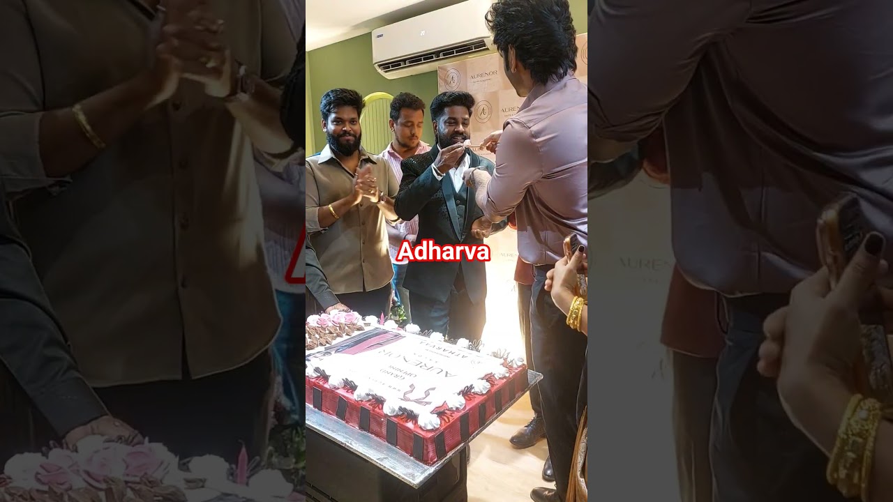 hero Atharva cake cutting in shop #athrav #hero #trending #subscribe