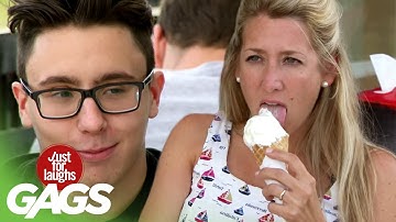 Men Think Blind Woman is Flirting With Them