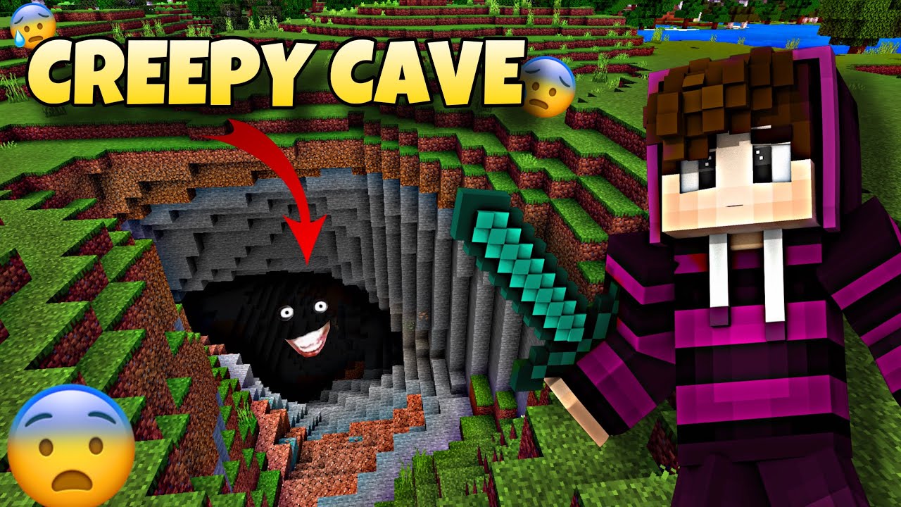I WENT INTO THIS CREEPY CAVE NEAR MY TREEHOUSE (*SCARY*) || MINECRAFT ...