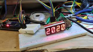 A simple digital clock project for a special day.