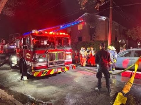 Firefighters rescue at least 6 people trapped in burning Newport ...