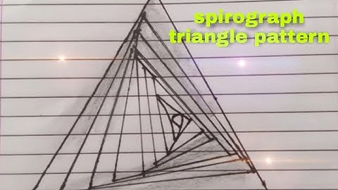 spirograph pattern art in triangle | geometric pattern by new creative art