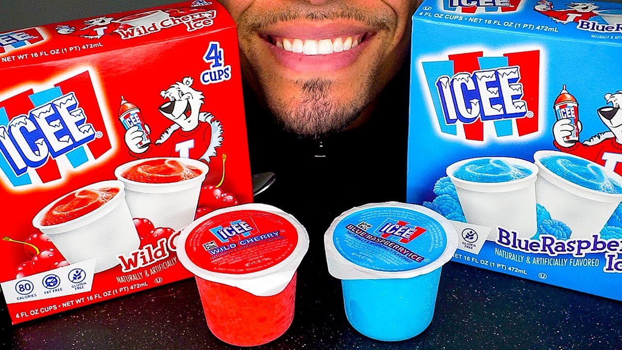 ICEE SLUSHIES BLUE RED MAKER MACHINE FUN FACTORY EATING SHOW NO TALKING CRUNCHY