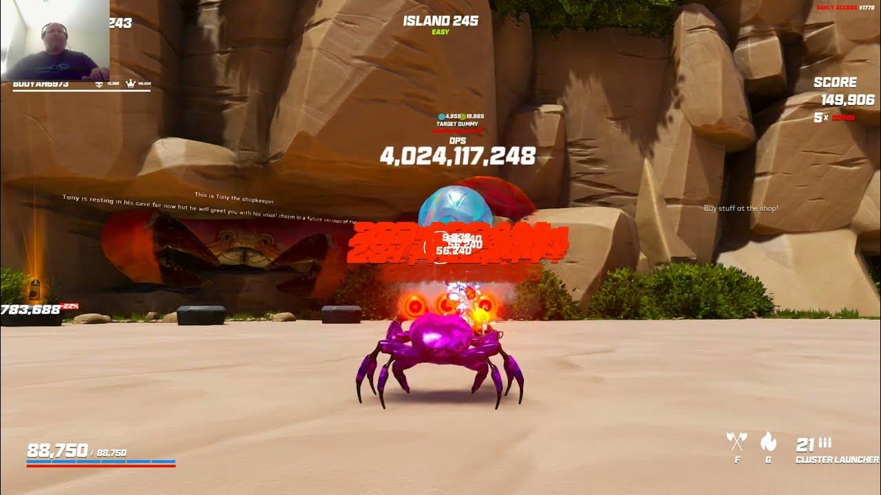Crab Champions 4 TRILLION DPS using Cluster Launcher ! YouTube