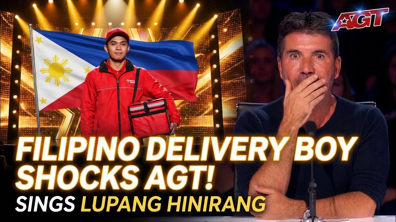 Filipino Delivery Boy Sings Lupang Hinirang on AGT — Judges Can’t Believe |  Simon Cowell Emotional!
