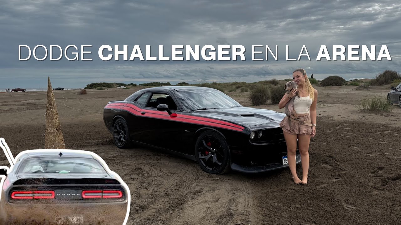 Dodge challenger en la arena!! 