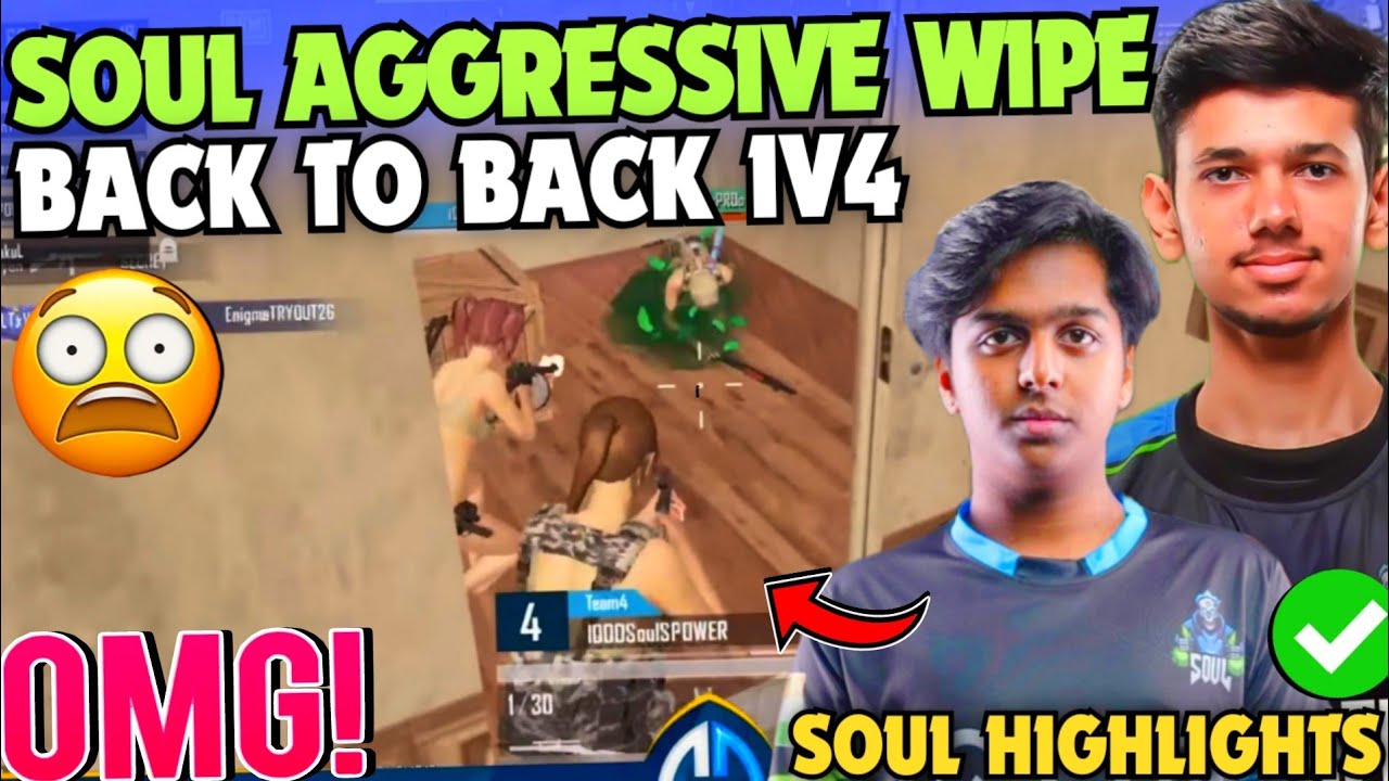 iQOOSouL SPOWER Back To Back 1v4 Clutch 😳 SouL NAKUL & SPOWER on Fire 🔥 ...