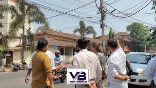 Vasco MLA Krishna Salkar conducted an inspection to see the dangerous overhead cables in Vasco.