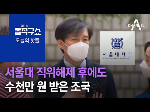 [핫플]서울대 직위해제 후에도…수천만 원 받은 조국 | 김진의 돌직구 쇼 836 회