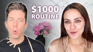 Reacting to Mila Kunis's BOUGIE Skin Care Routine 💰