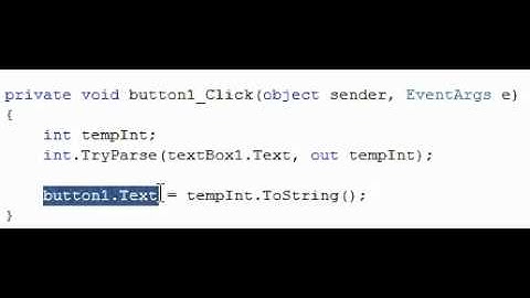 Parsing a string to an integer using TryParse (C# .NET)