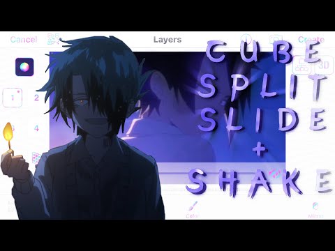 Smooth cube split slide + shake (videostar)