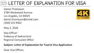 How To Write Letter of Explanation for Visa Application (LoE) with Sample and Explanation