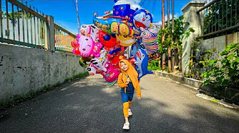 AQILA BERJUALAN BALON KARAKTER