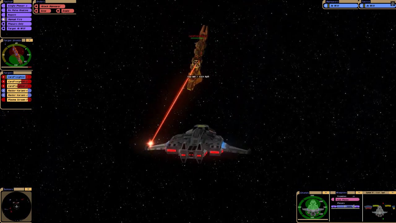 Star Trek Bridge Commander - Maquis Raiders Vs Cardassian freighters 