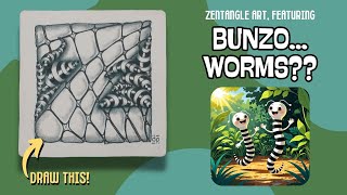 Zentangle Art | Bunzo, N'Zeppel | Relaxing and Easy Drawing