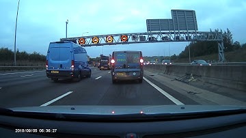 New HADECS 3 variable speed camera on M25 flashes multiple vehicles on M25 clockwise