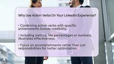 Why Use Action Verbs On Your LinkedIn Experience? - Get Linked Together