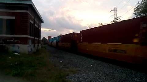 NS Stack Train Speeds Through At Bound Brook