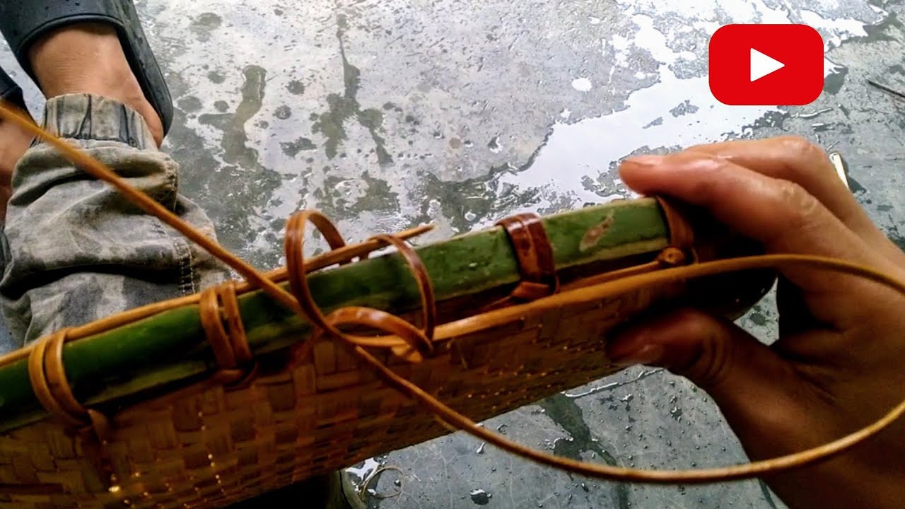 Making Rope From Bamboo HOW TO ROPE THE EDGE OF BAMBOO BASKET || BAMBOO CRAFT. - YouTube