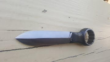 Making dagger/throwing knife from a wrench