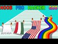 Noob vs pro vs hacker vs god in flagpainters playgame24dia