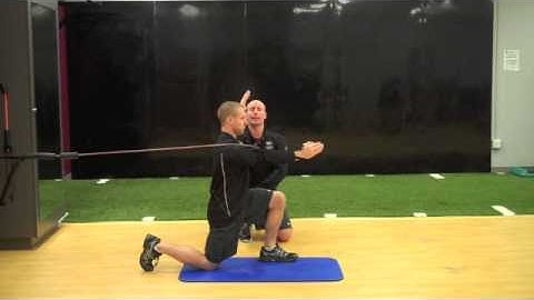 3 x 1 Half-Kneeling Shoulder Flexion w PA, Cook Band