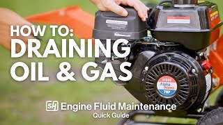 How Drain Oil and Gas - 209cc -212cc Engine (SuperHandy, Landworks GCM Outdoor Equipment)