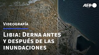 Libia Derna Antes Y Después De Las Inundaciones Afp