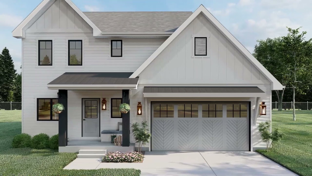 Modern Farmhouse House Plan #52-490