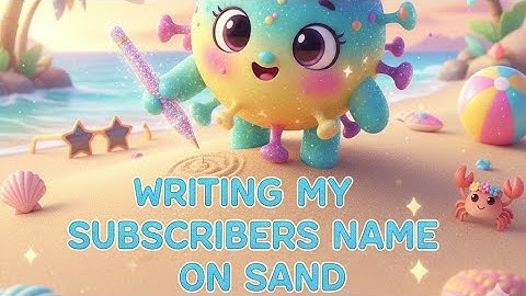 writing my subscribers name on sand #shorts #viral #trending