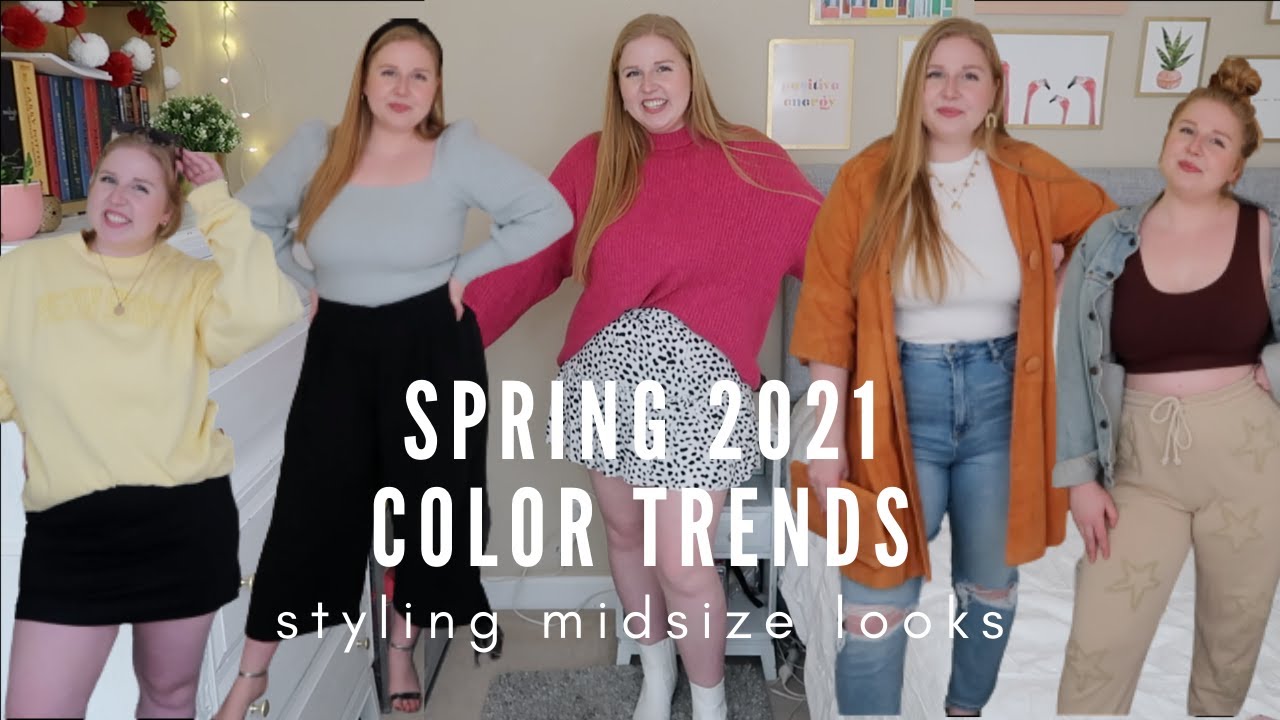 styling midsize outfits from ~spring 2021 color trends~ (thx Pantone!)